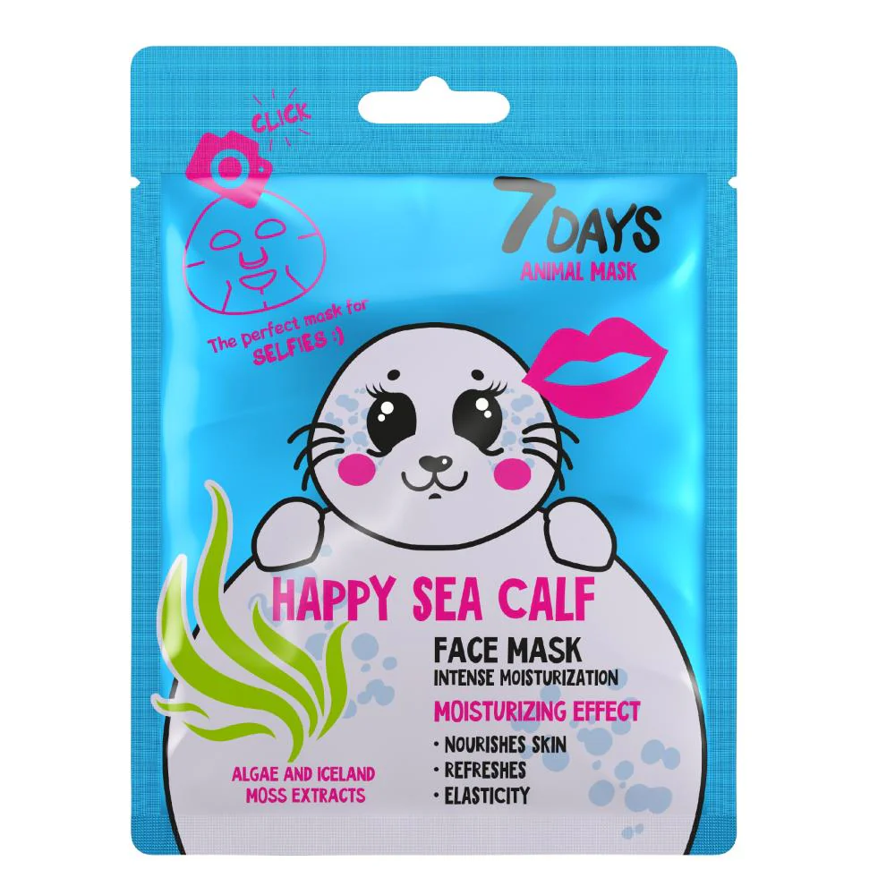 7Days Animal Face Mask Happy Sea Calf 28g - Image 3