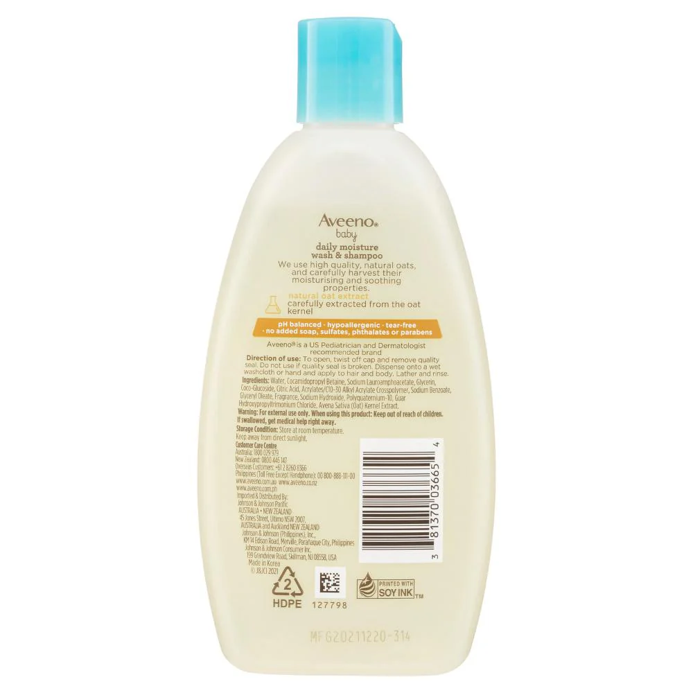 Aveeno Baby Wash And Shampoo 236mL - Image 3