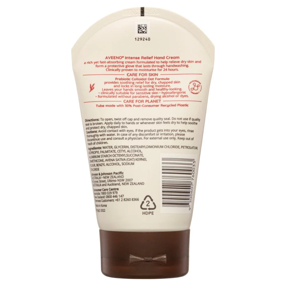 Aveeno Intensive Relief Hand Cream 100g - Image 4