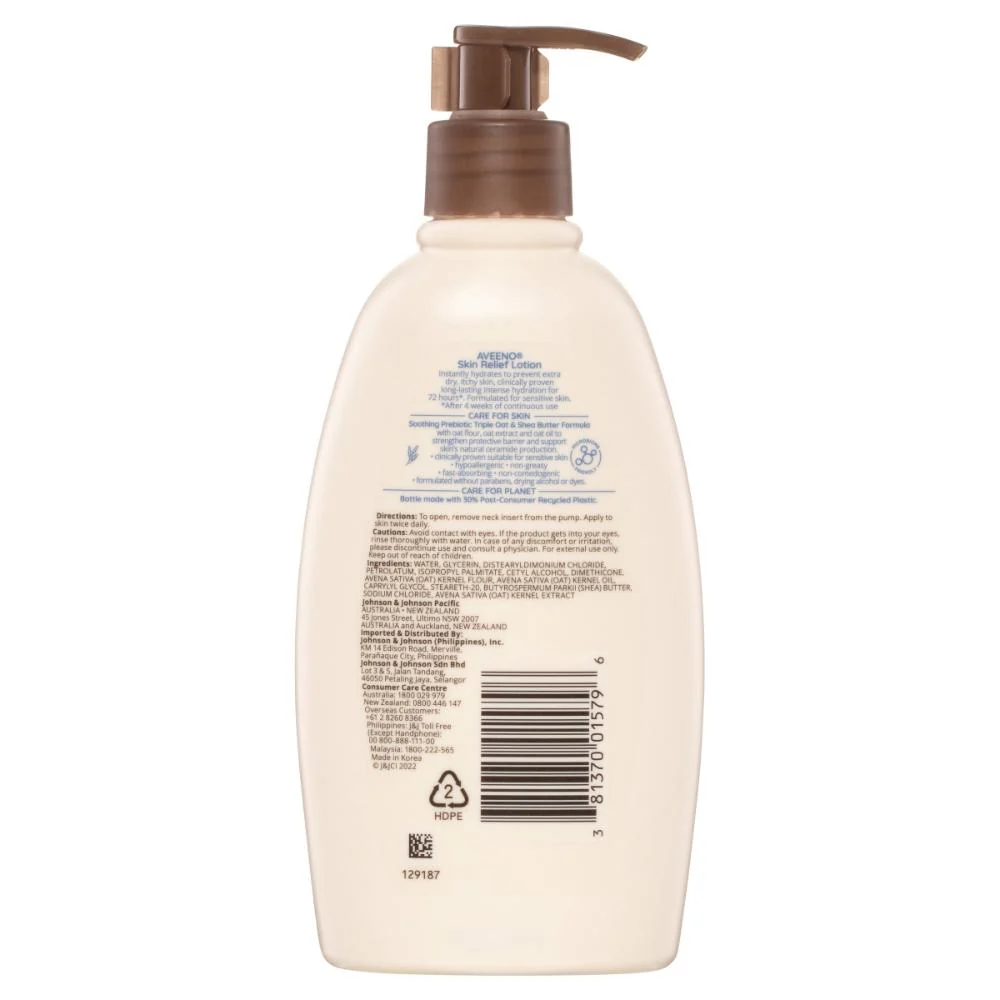 Aveeno Skin Relief Moisturising Lotion Fragrance Free 354ml - Image 4