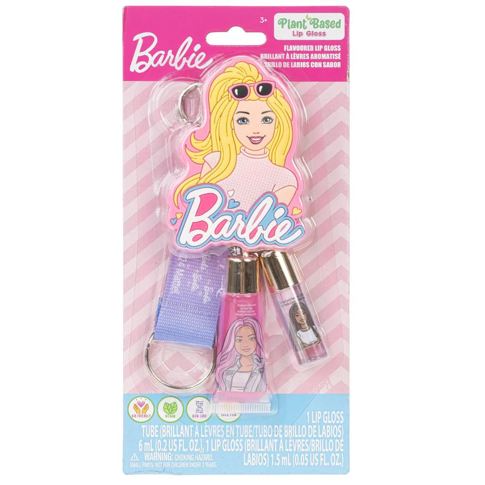 Barbie Flavoured Lip Gloss Set (Plant Based) 3+ 3pcs