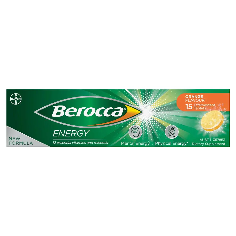 Berocca Energy Orange Effervescent Tablets 15s - Image 2