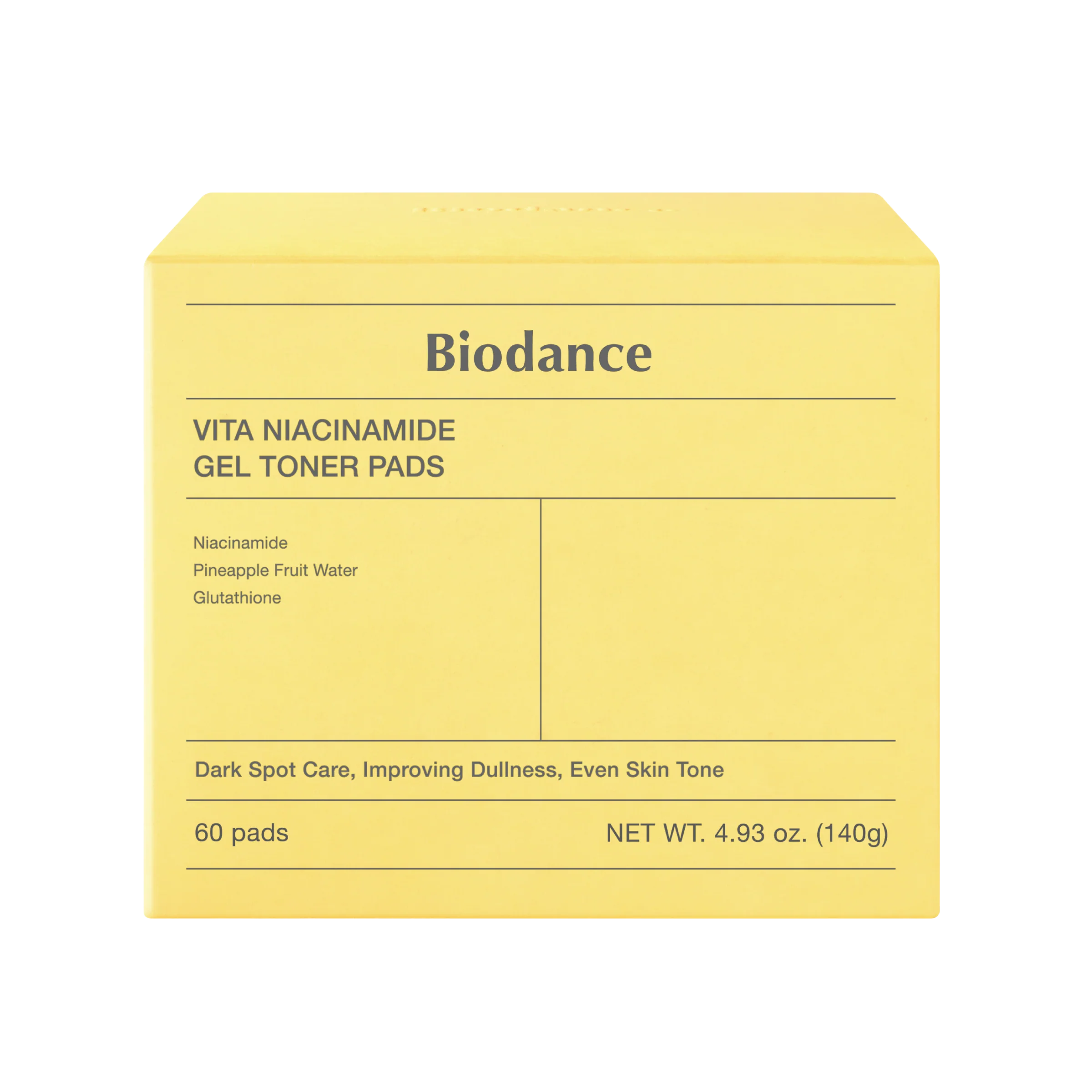 Biodance Vita Niacinamide Gel Toner Pads 60s 140g