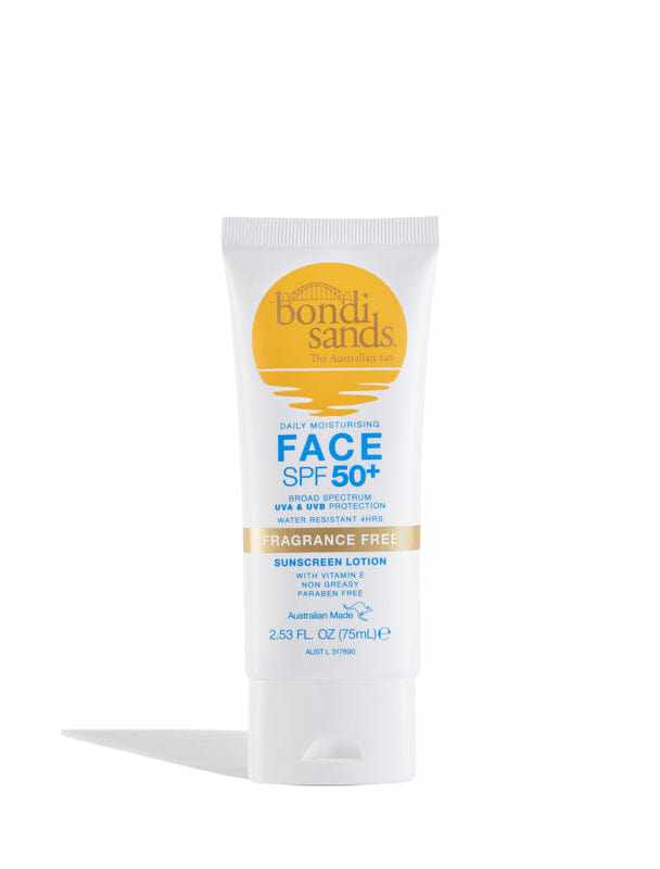 Bondi Sands Face Sunscreen Lotion Tube Fragrance Free SPF50 75ml