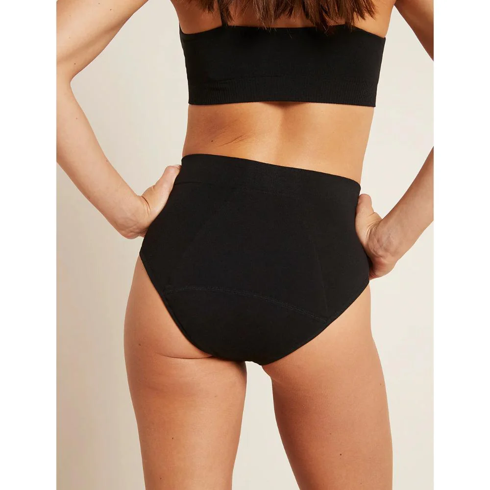 Boody Womens Period Full Brief Moderate - Heavy S Black