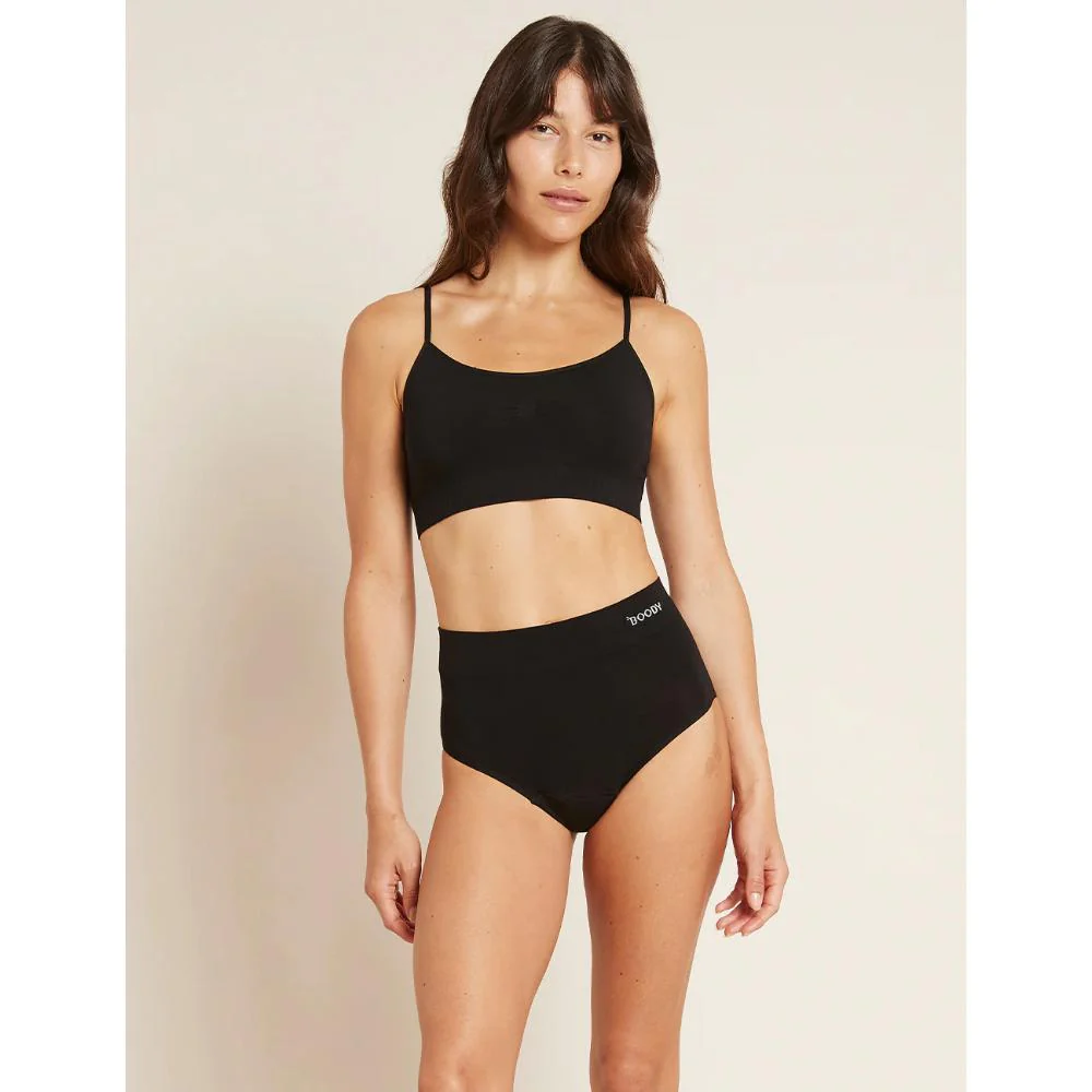 Boody Womens Period Full Brief Moderate - Heavy S Black - Image 2