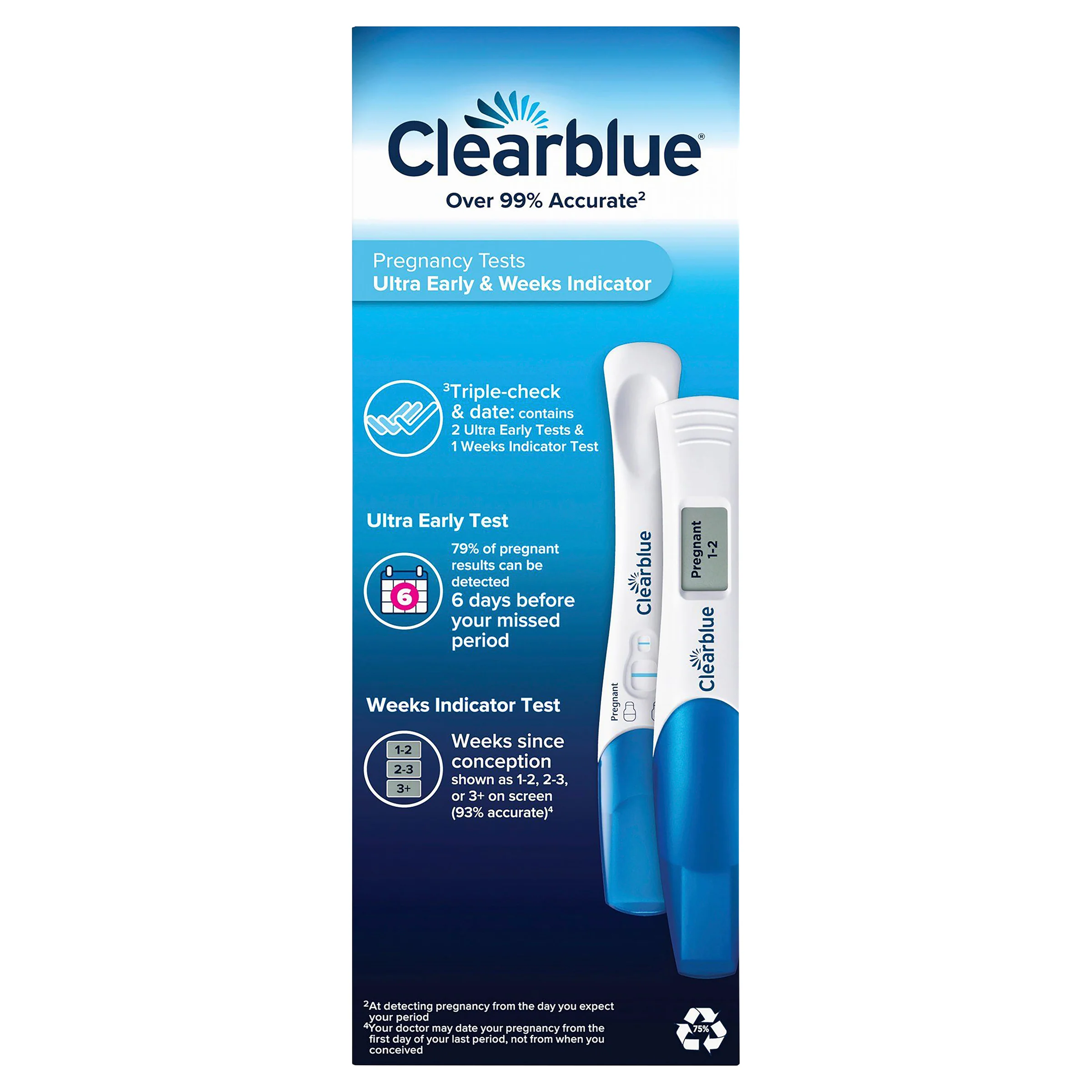 Clearblue Pregnancy Triple Check + Date Test 3pk - Image 3