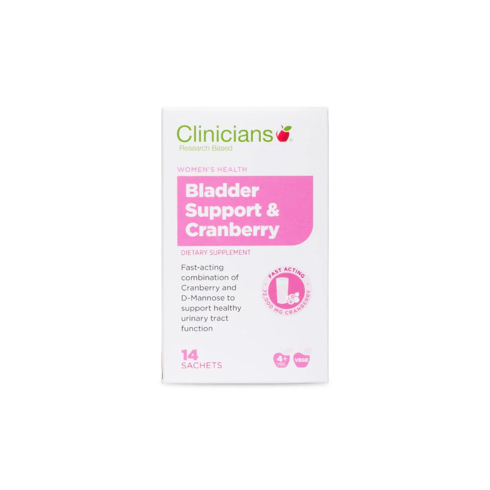Clinicians Bladder Support with Cranberry Sachets 14s