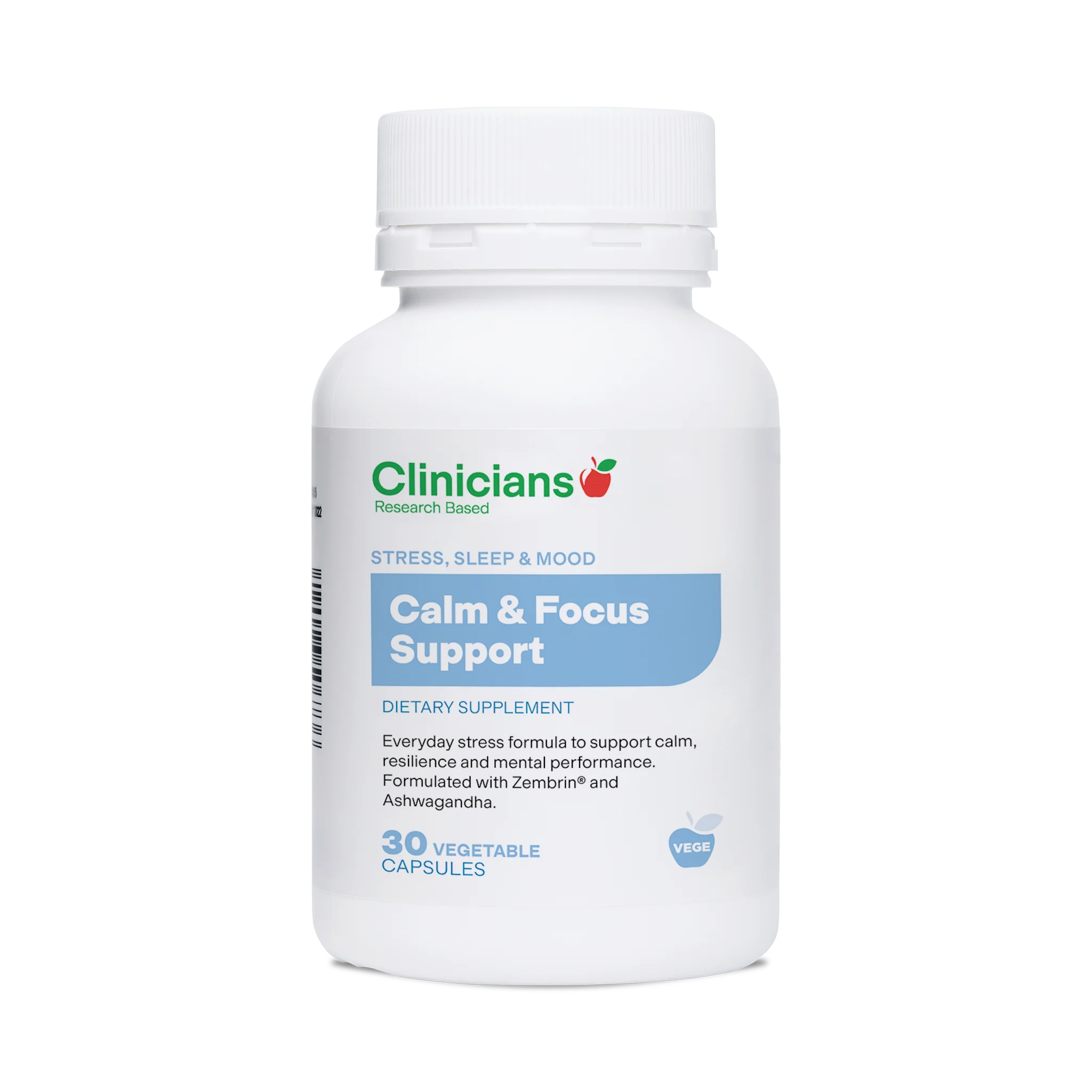 Clinicians Calm & Focus Support Capsules 30s - Image 2