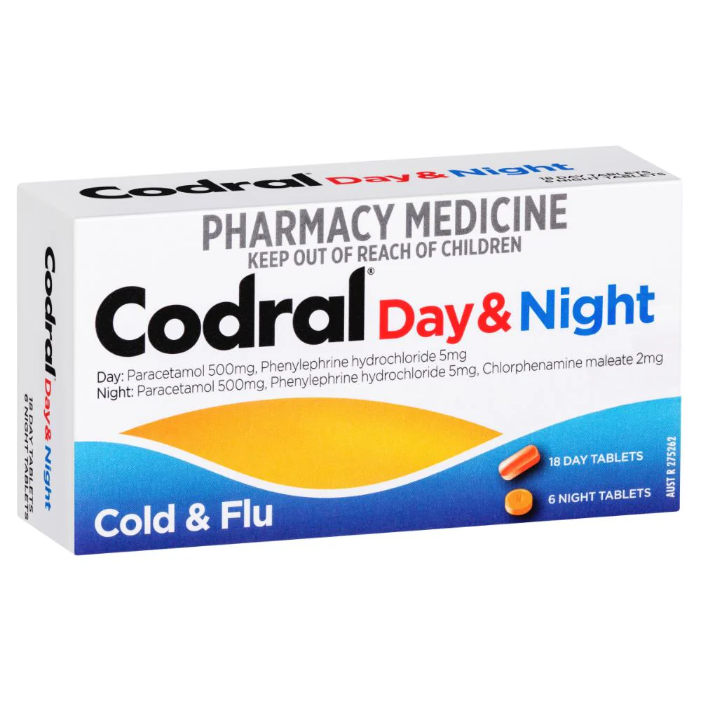 Codral Day & Night Cold & Flu Tablets 24s