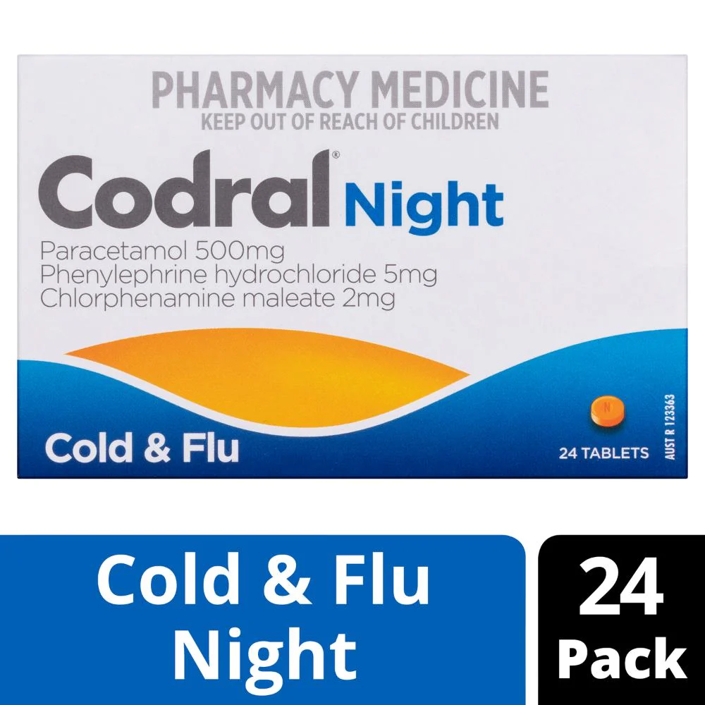 Codral Nightime Cold & Flu Tablets 24s - Image 5