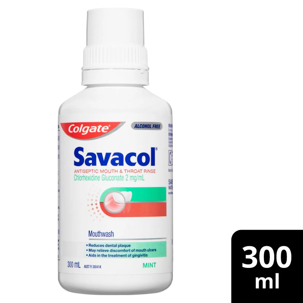 Colgate Savacol Antiseptic Mouth Throat Rinse Original Mint 300ml - Image 8