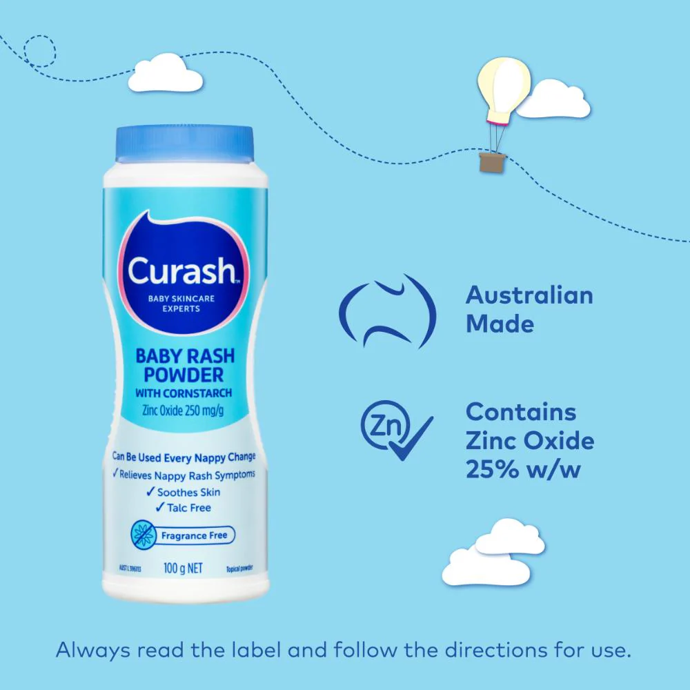 Curash Baby Rash Powder with Cornstarch 100g - Image 3