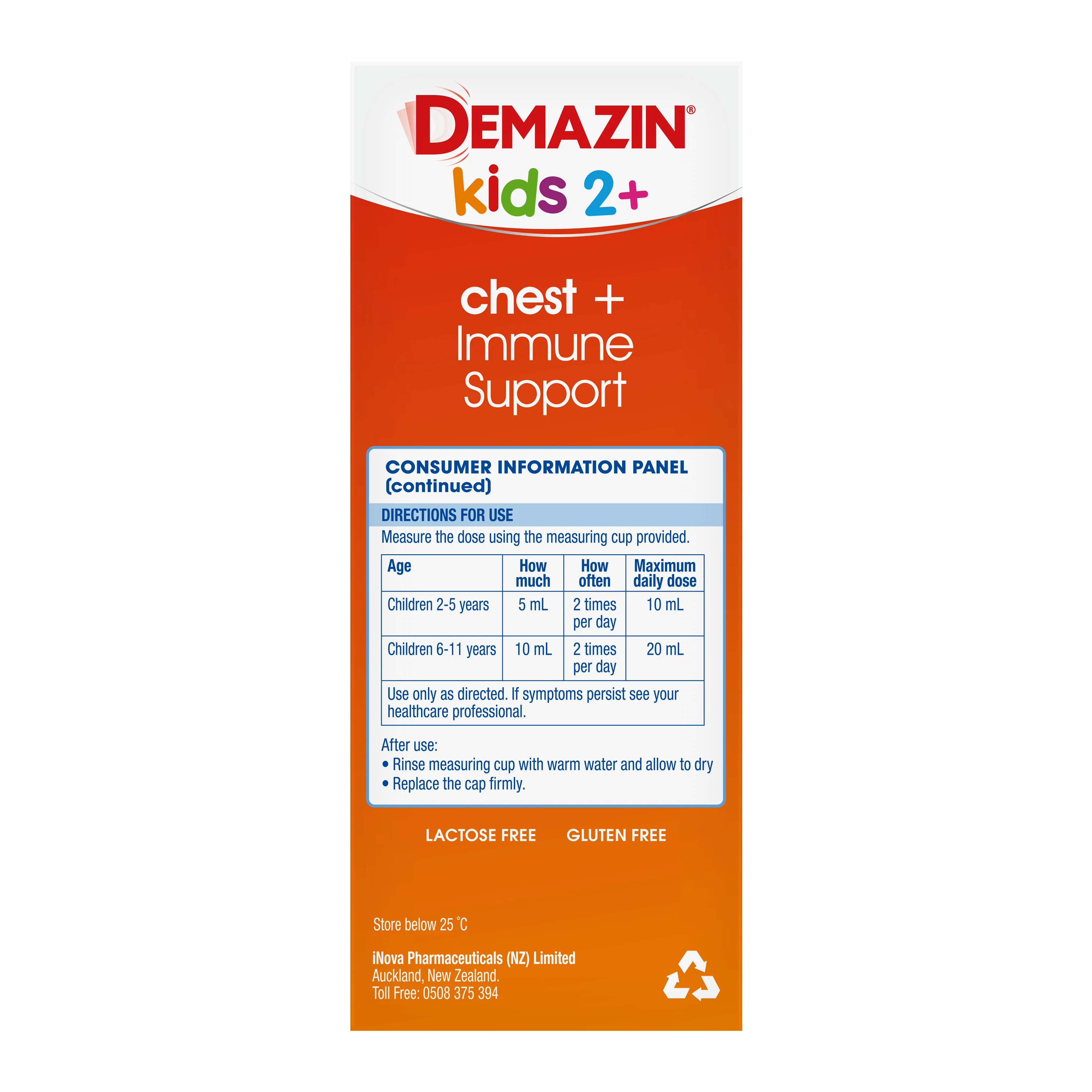 Demazin Kids 2+ Chest + Immune Support 200ml - Image 4