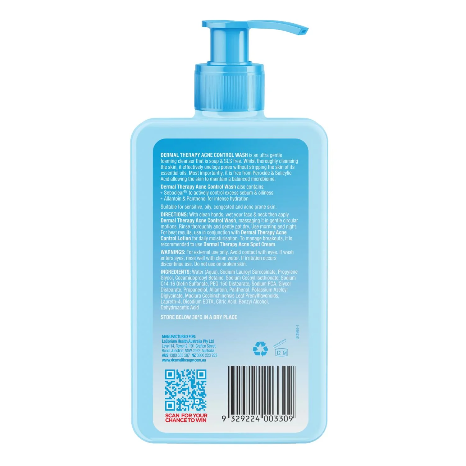 Dermal Therapy Acne Control Wash 175ml - Image 2