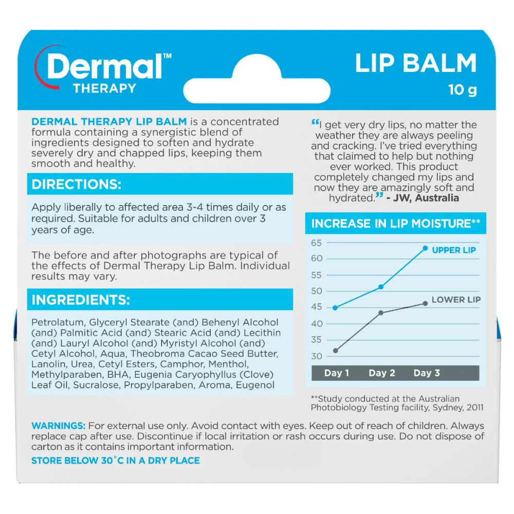 Dermal Therapy Lip Balm 10g - Image 2