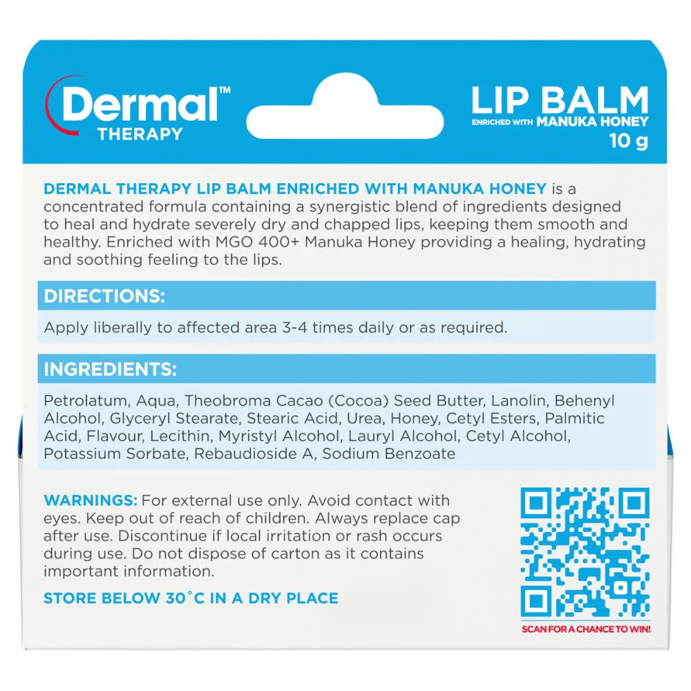 Dermal Therapy Lip Balm Manuka Honey 10g - Image 5