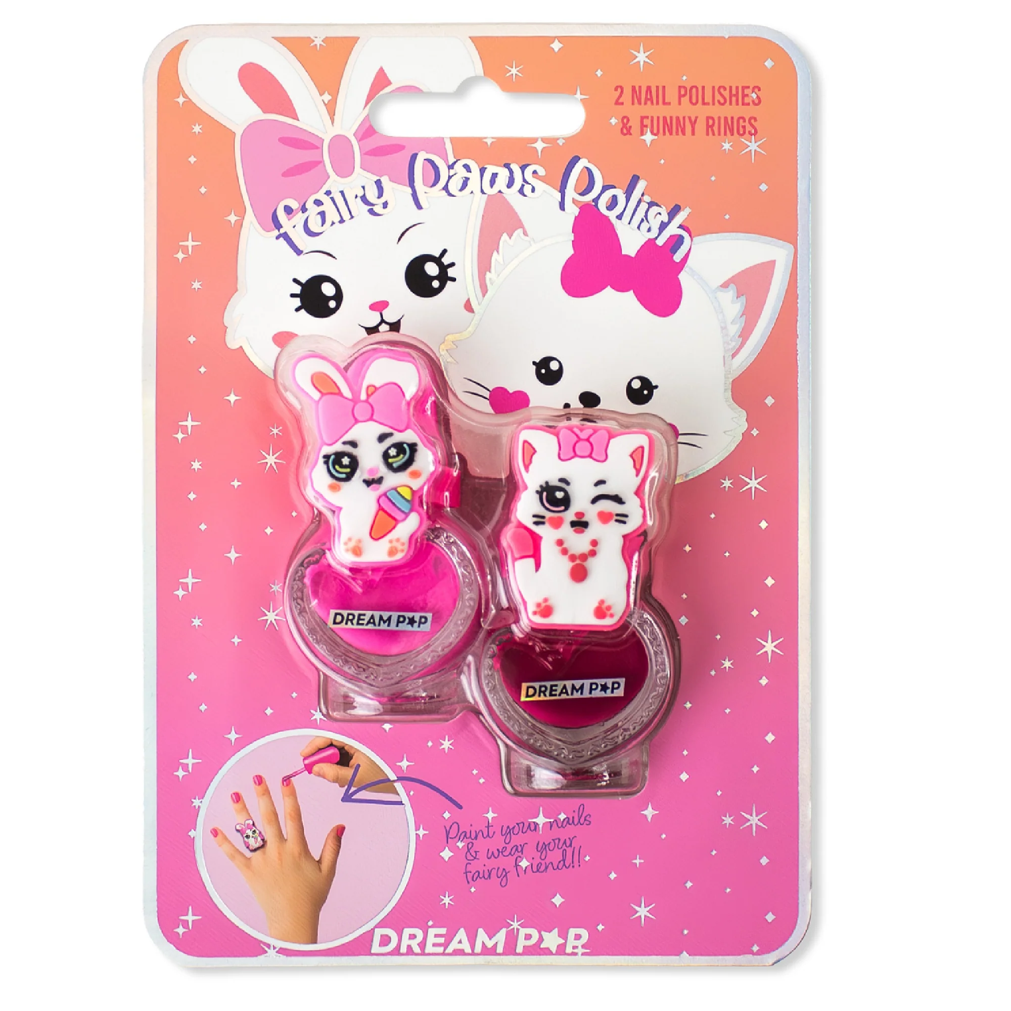 DreamPop Fairy Paws Polish - Bunny & Cat 5ml