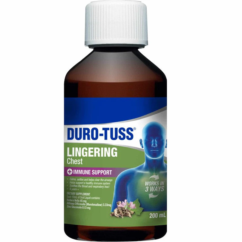 Duro-Tuss Lingering Chest Liquid + Immune Support 200ml - Image 2