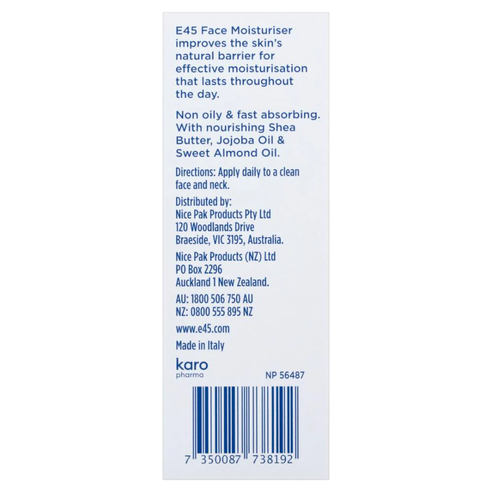 E45 Face Moisturiser 50ml - Image 4