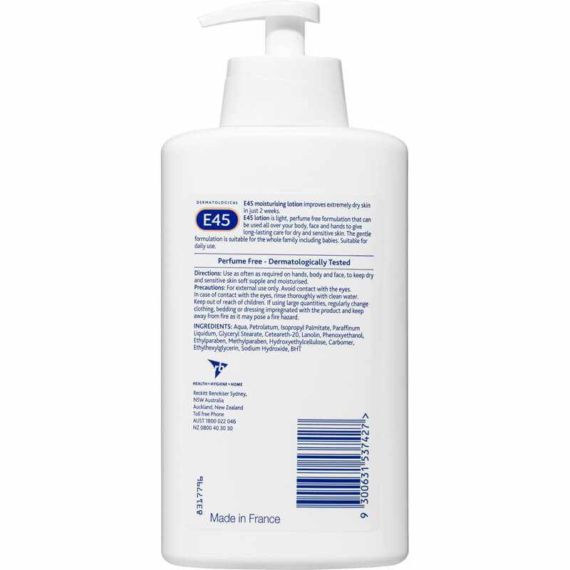 E45 Moisturising Lotion for Dry Skin 500ml - Image 2