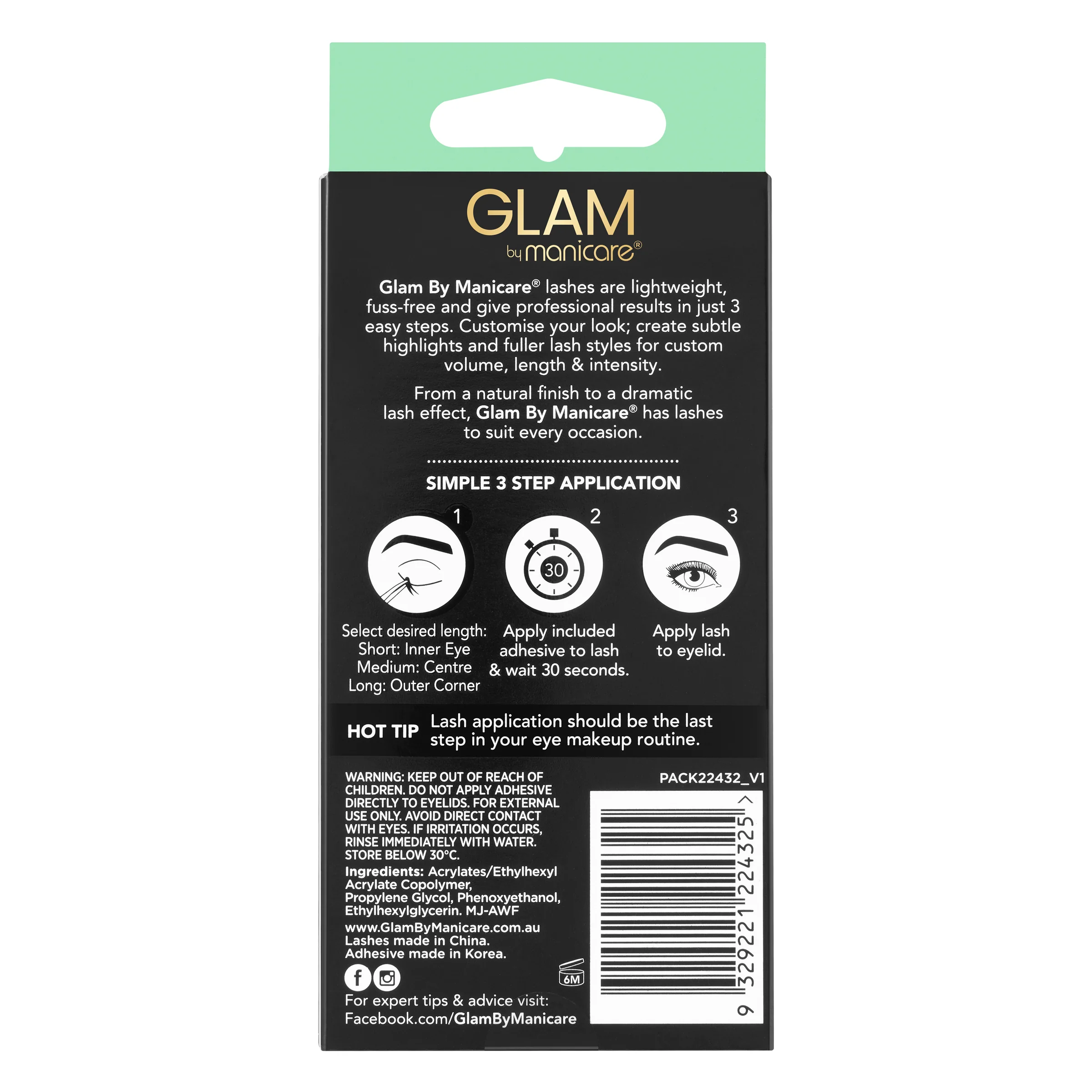 Glam by Manicare Demmie Individual Lashes 1pr - Image 4