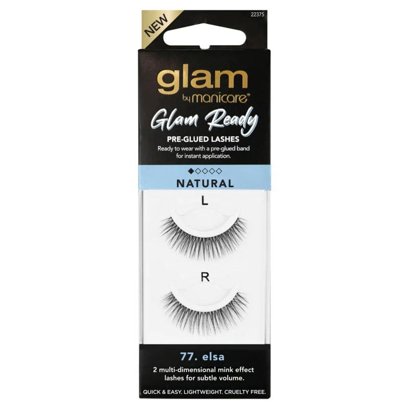 Glam by Manicare Glam Ready Pre-Glued Lashes - Natural 77. elsa - Image 2