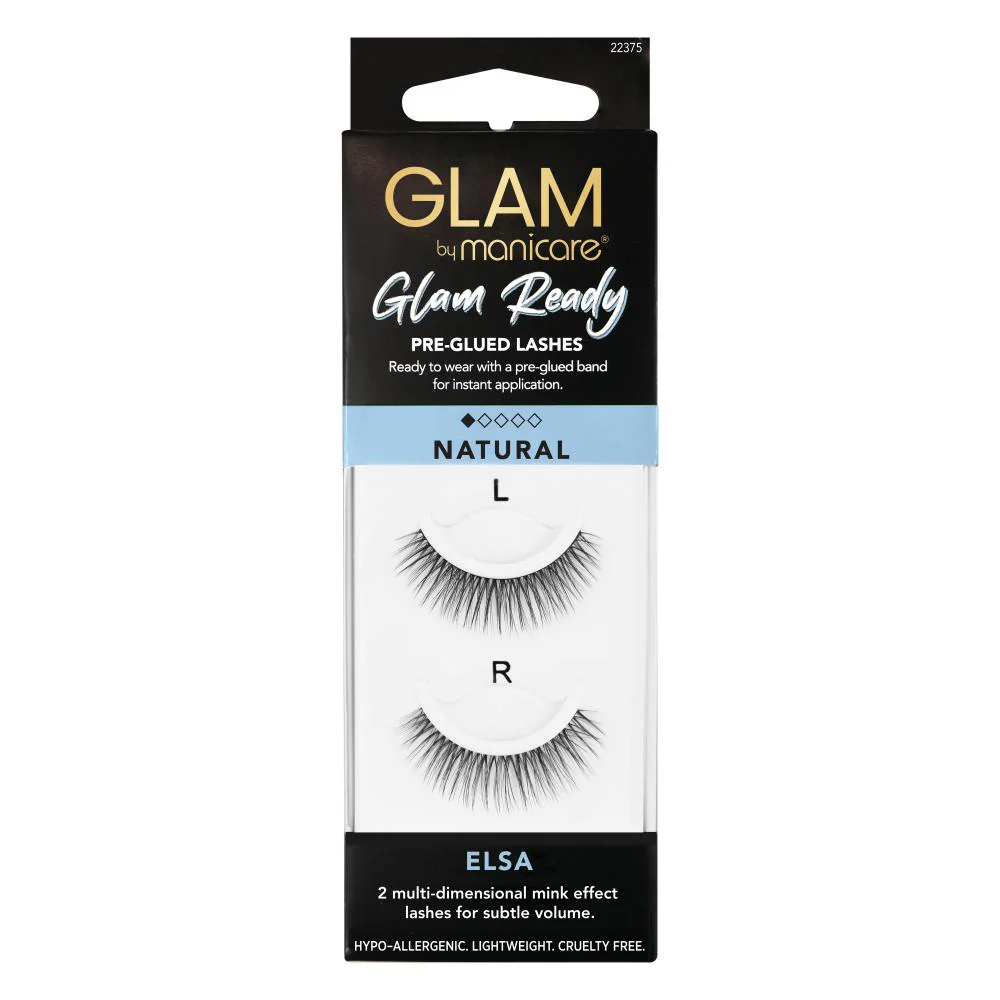Glam by Manicare Glam Ready Pre-Glued Lashes - Natural 77. elsa - Image 3