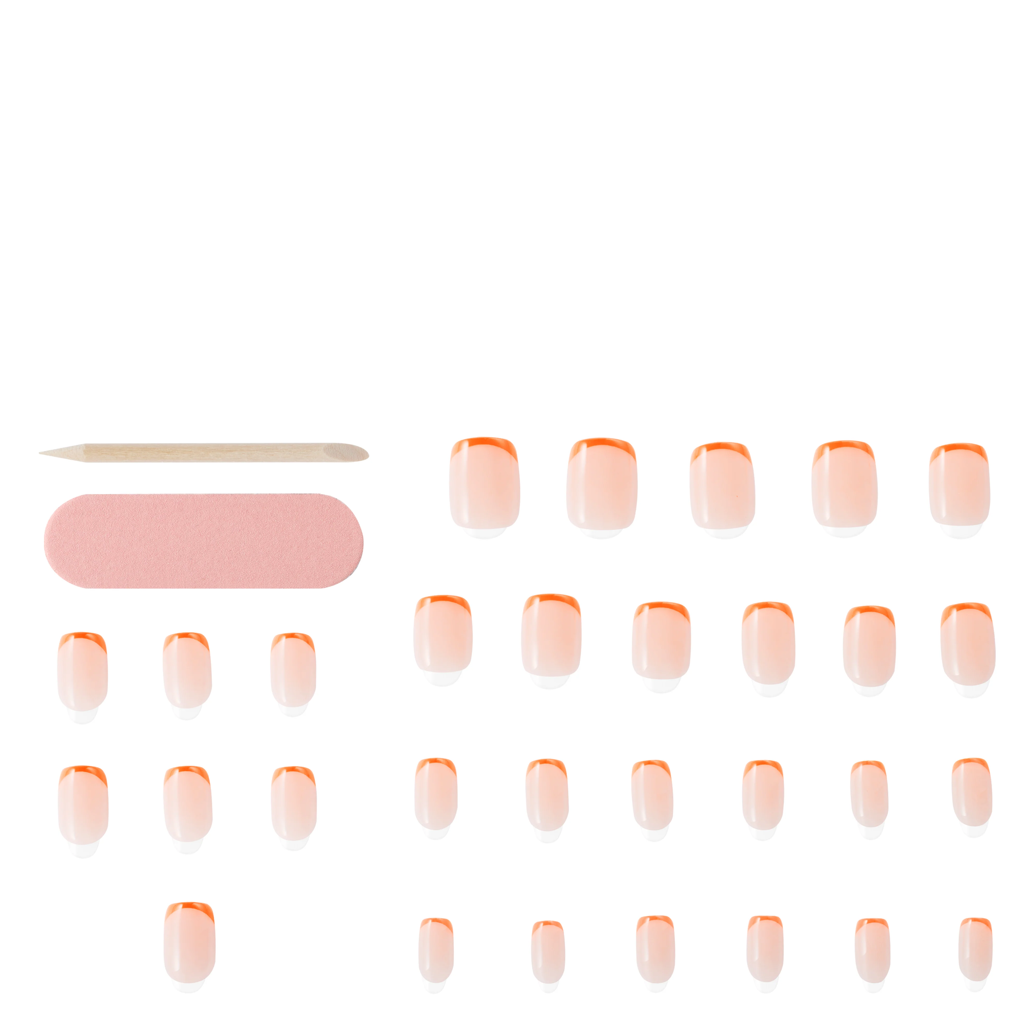 Glam by Manicare Glam Ready Pre-Glued Nails La Petite French 30pcs - Image 8