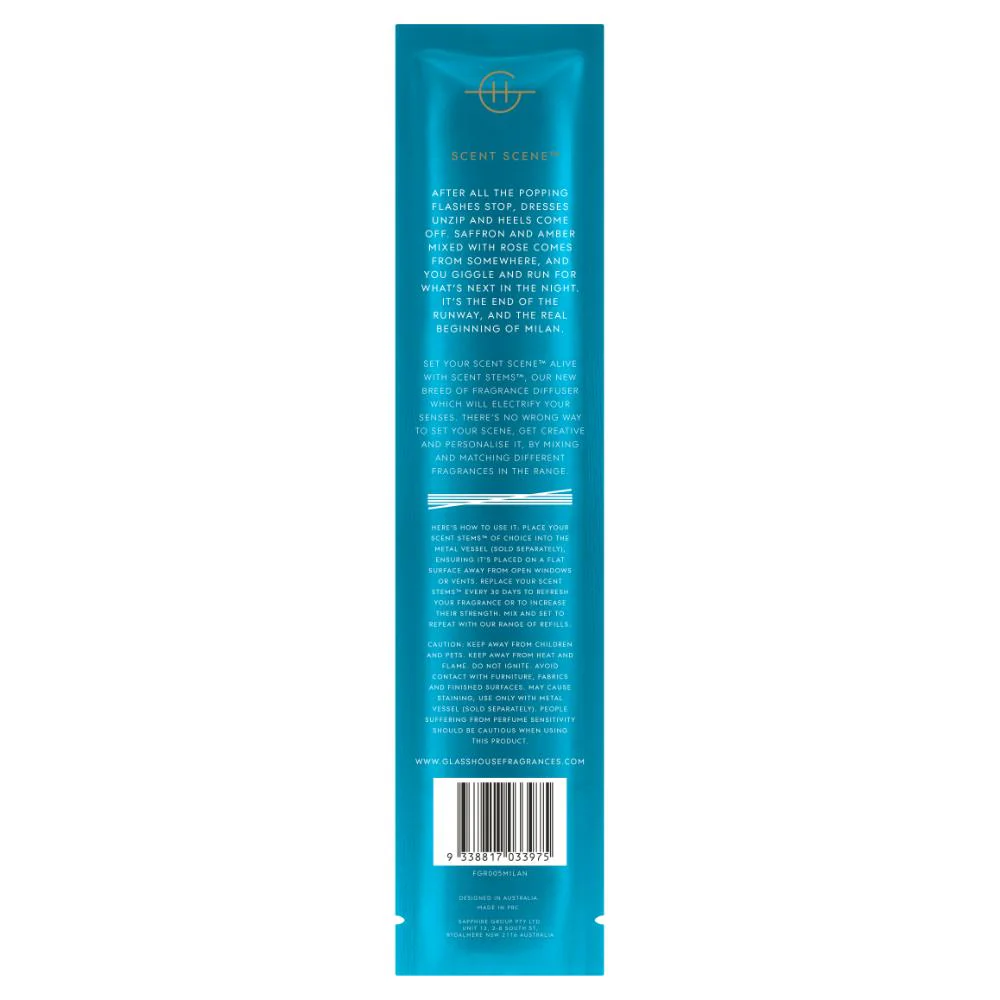 Glasshouse Midnight in Milan Replacement Scent Stems 5pk - Image 2