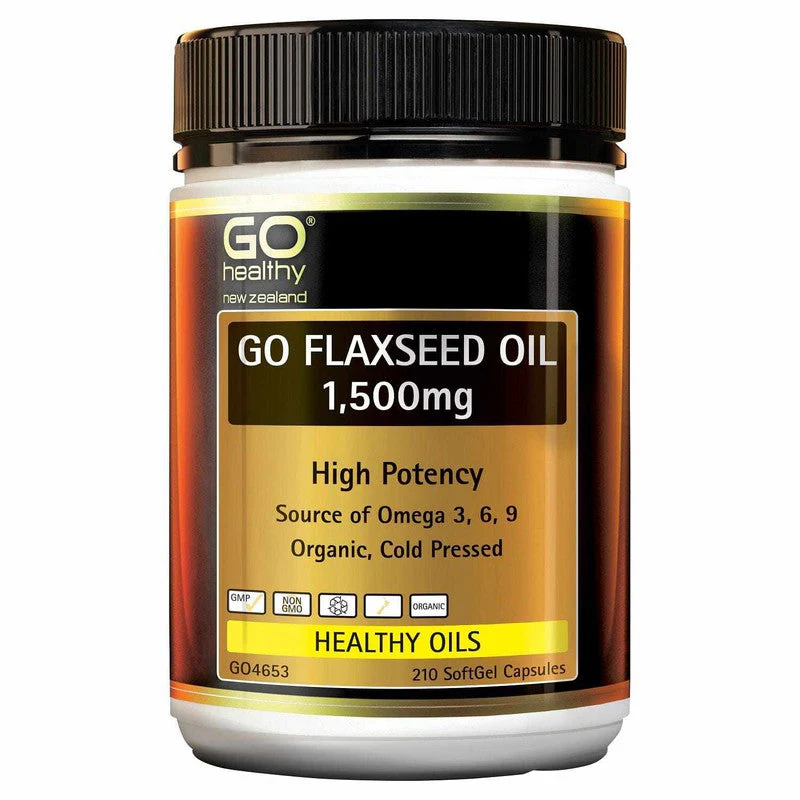 GO Healthy GO Flaxseed Oil 1500mg Capsules 210s - Image 2