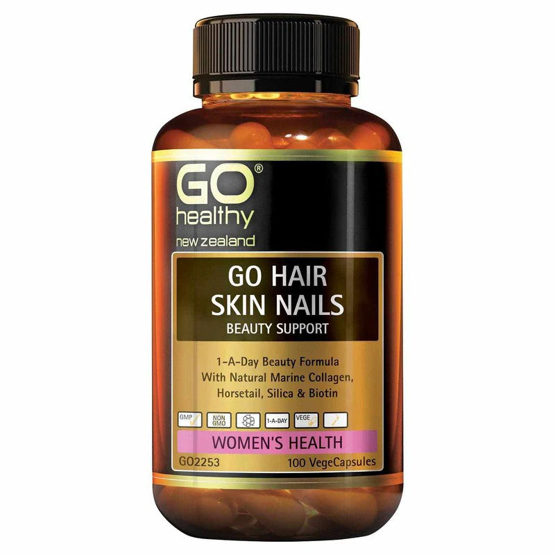 GO Healthy GO Hair Skin Nails Beauty Support VegeCapsules 100s - Image 2