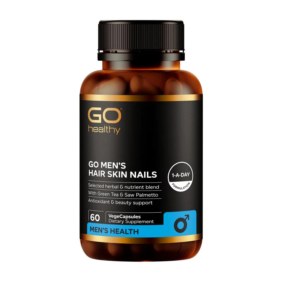 GO Healthy GO Mens Hair Skin Nails VegeCapsules 60s - Image 2