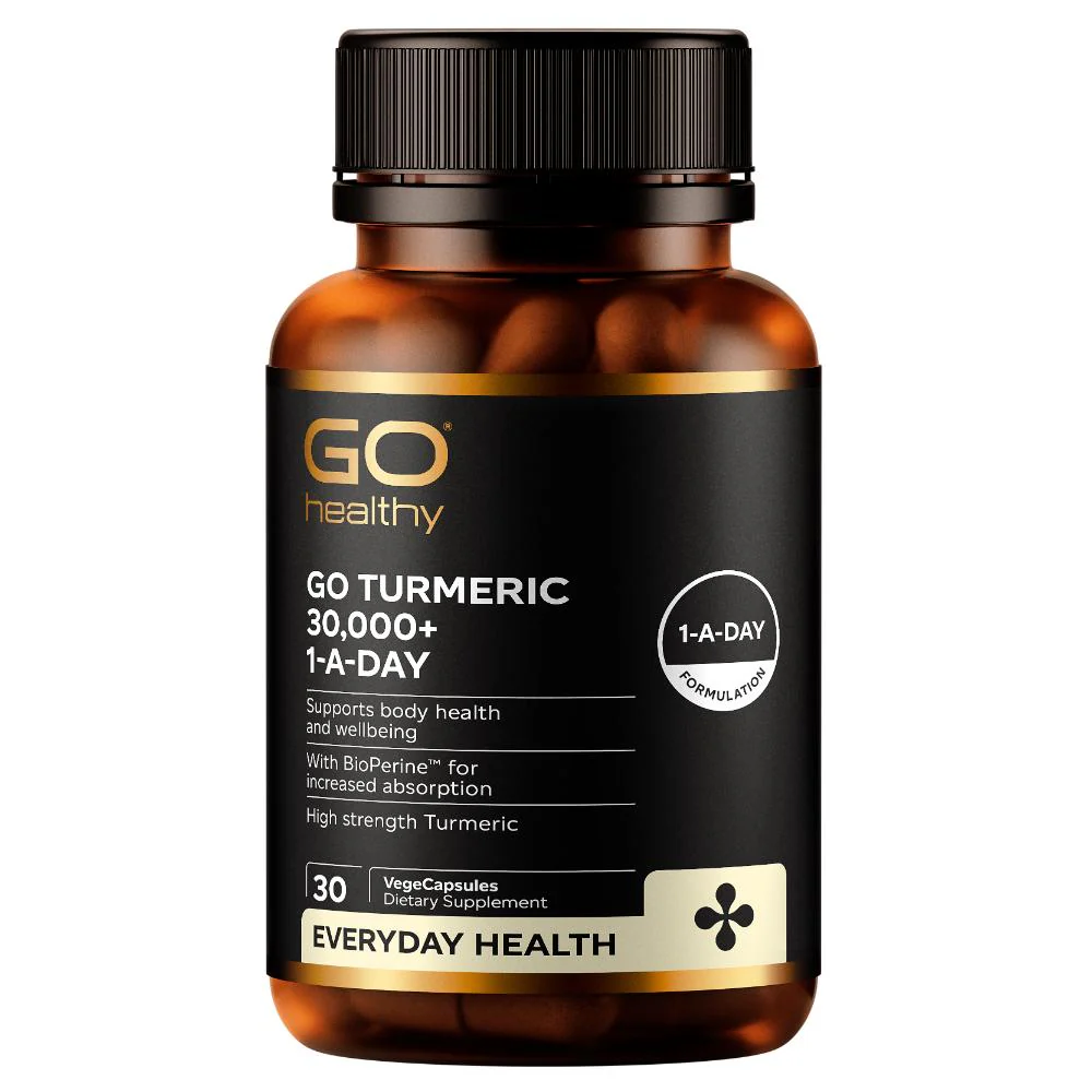 GO Healthy GO Turmeric 30,000+ 1-A-Day VegeCapsules 30s