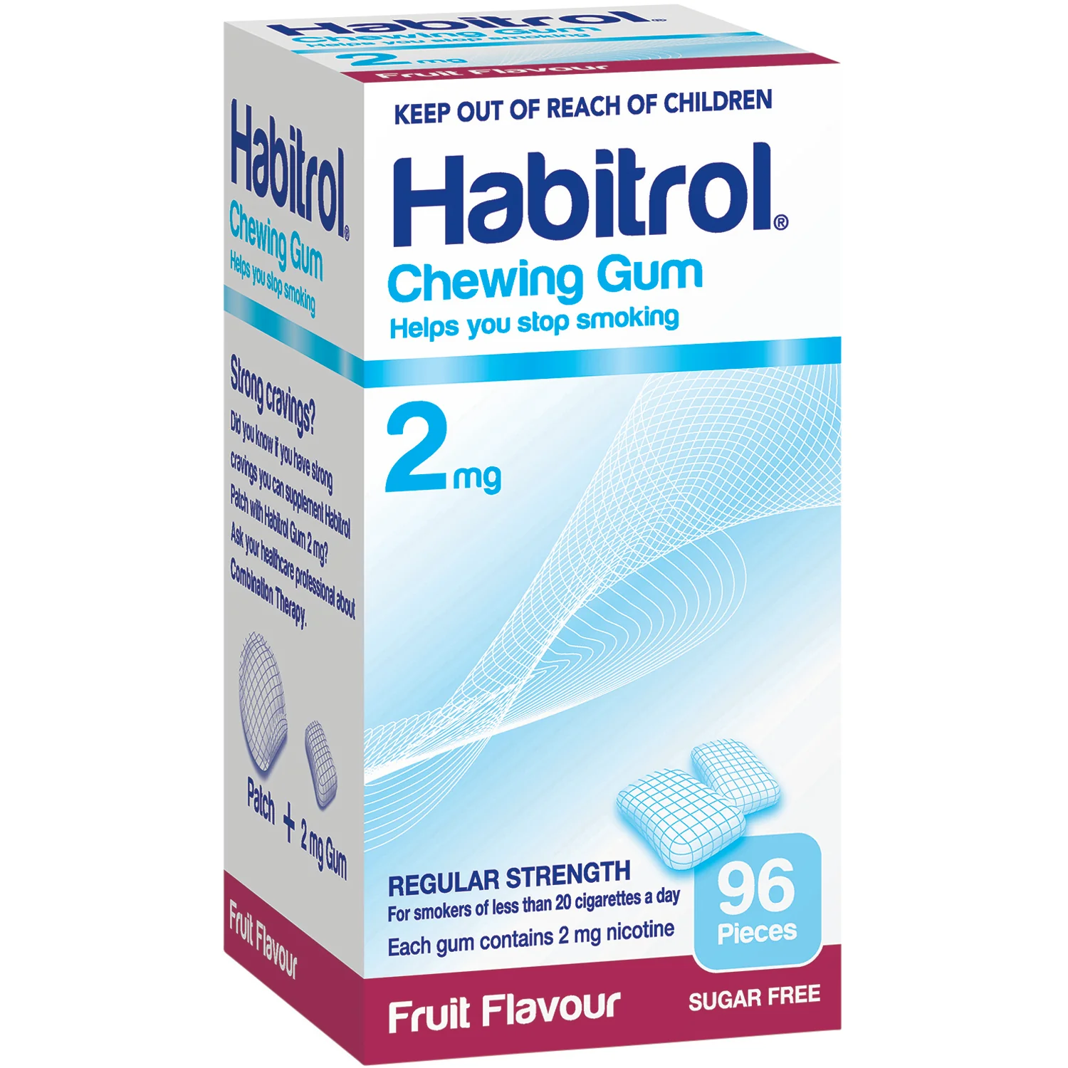 Habitrol Gum Fruit 2mg 96pk