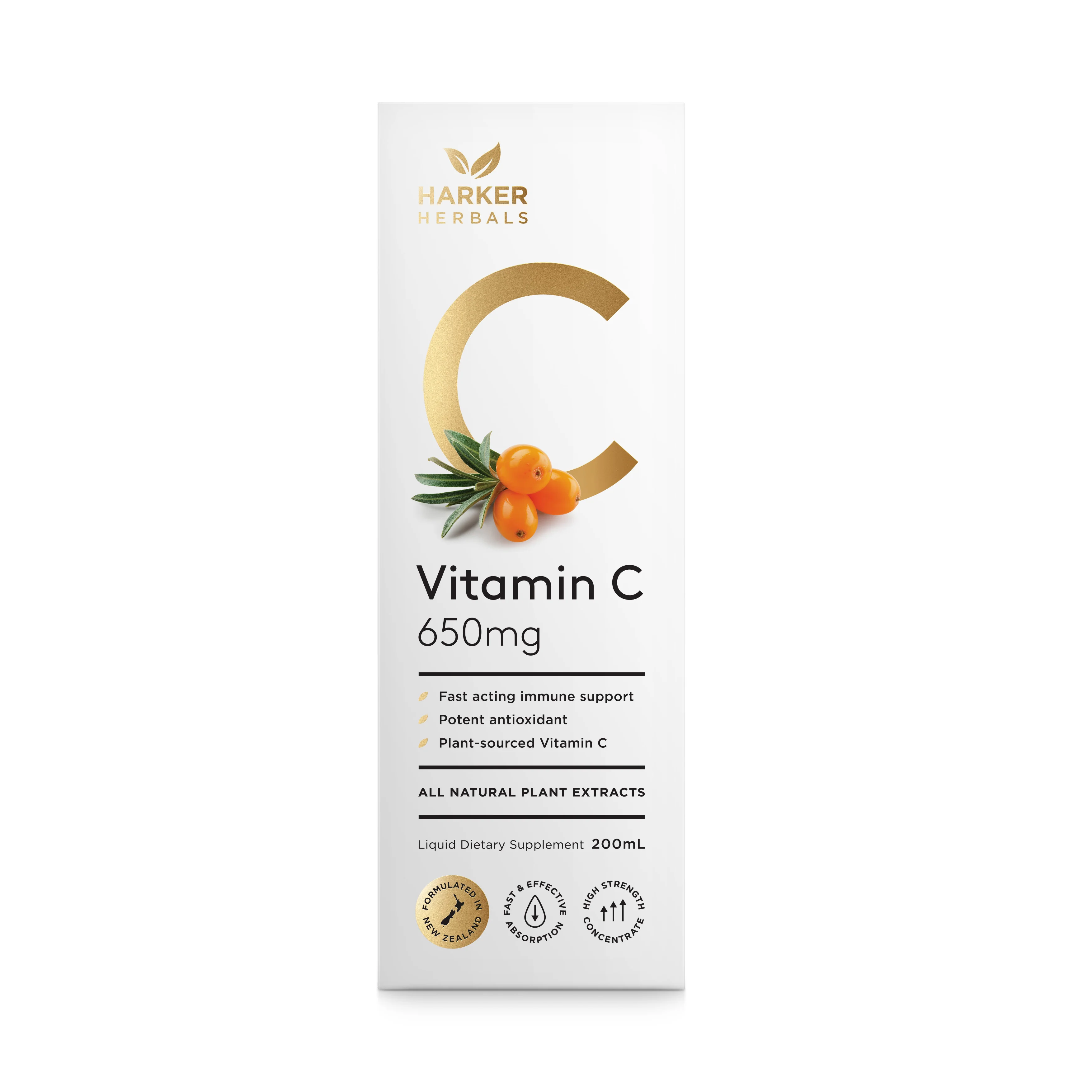 Harker Herbals Vitamin C 650mg Liquid 200ml - Image 2