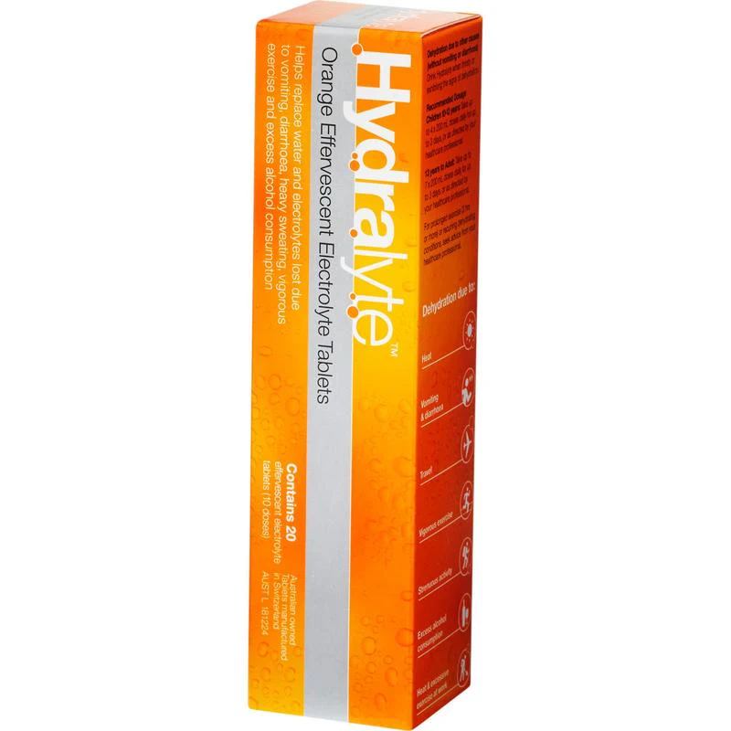 Hydralyte Orange Effervescent Tablets 20s - Image 2