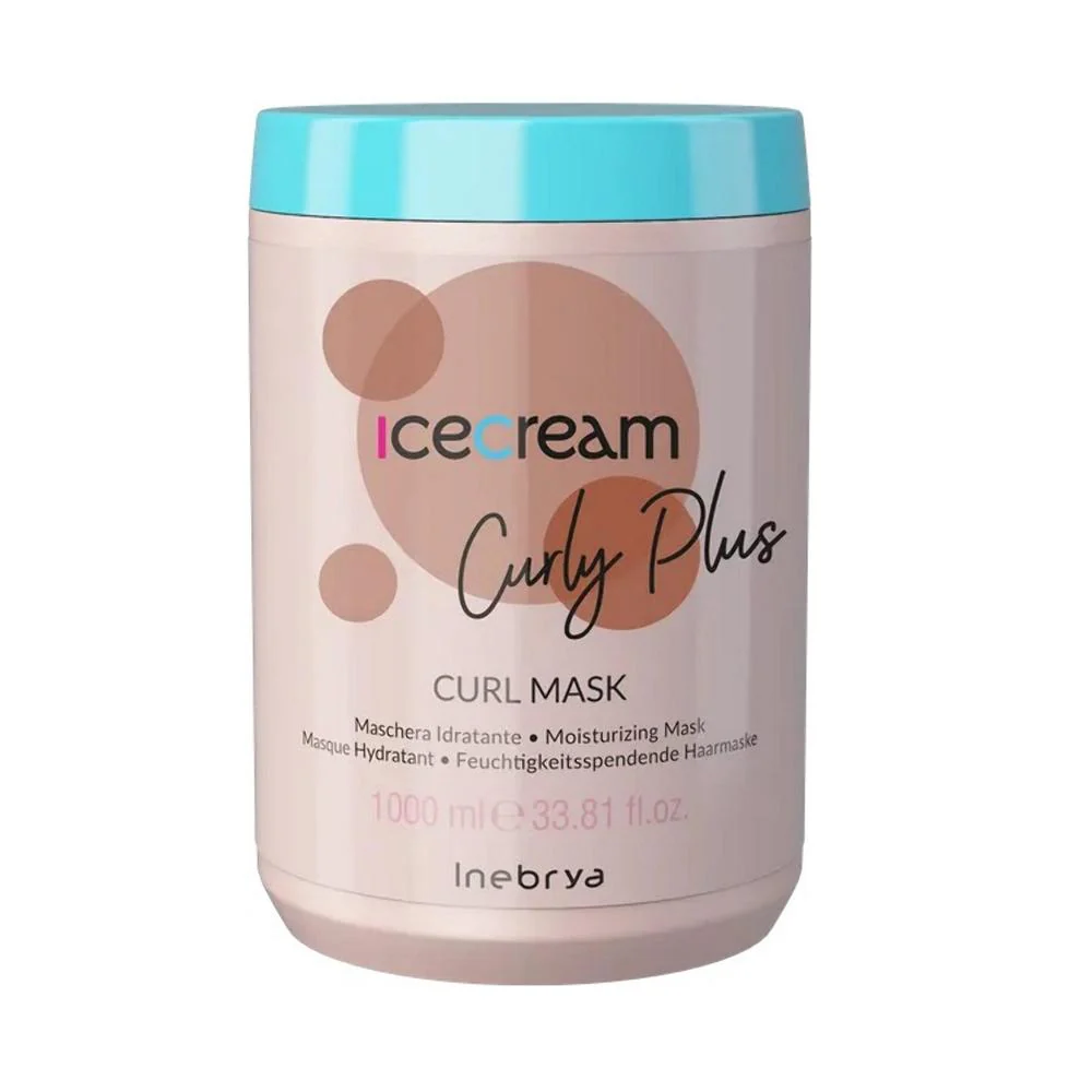 Inebrya Ice Cream Curly Plus Curl Mask Moisturizing Mask 1000ml - Image 2