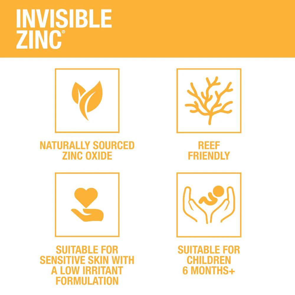 Invisible Zinc Face and Body 2hr Water Resistant SPF50 75g - Image 5