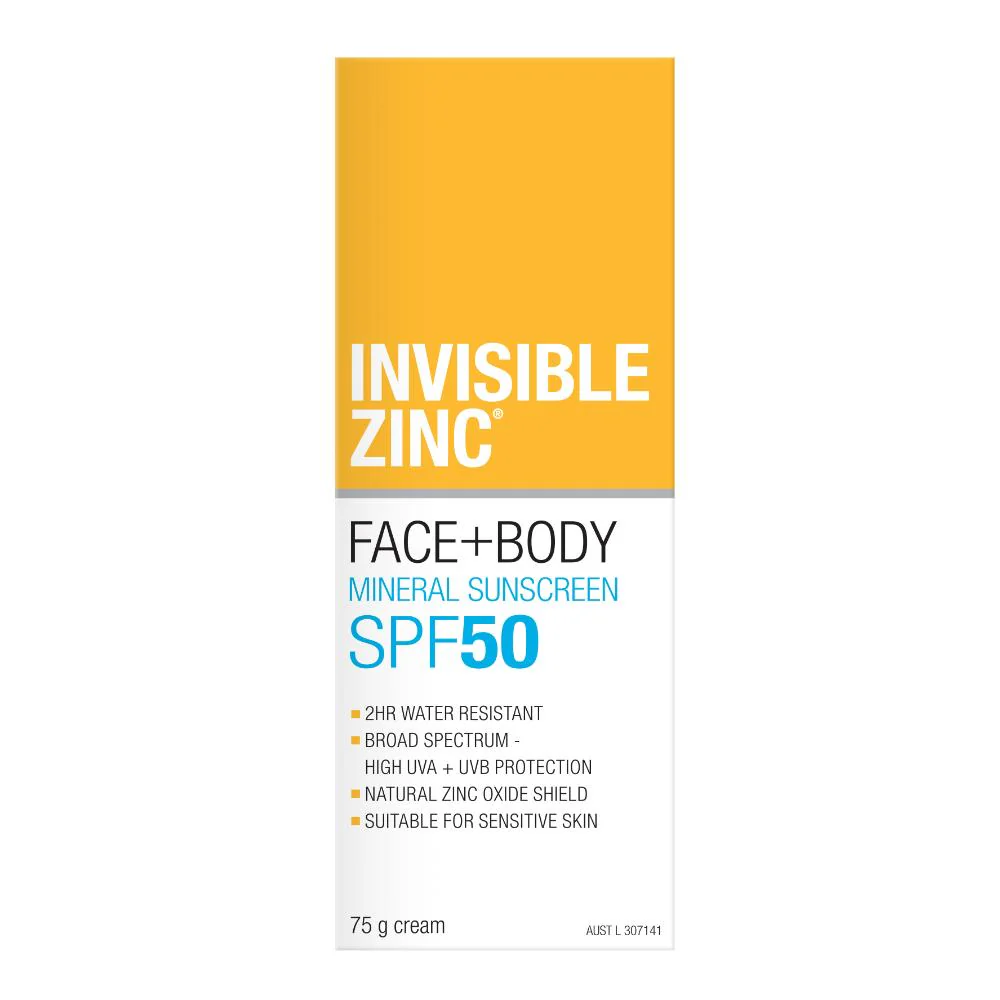 Invisible Zinc Face and Body 2hr Water Resistant SPF50 75g - Image 7