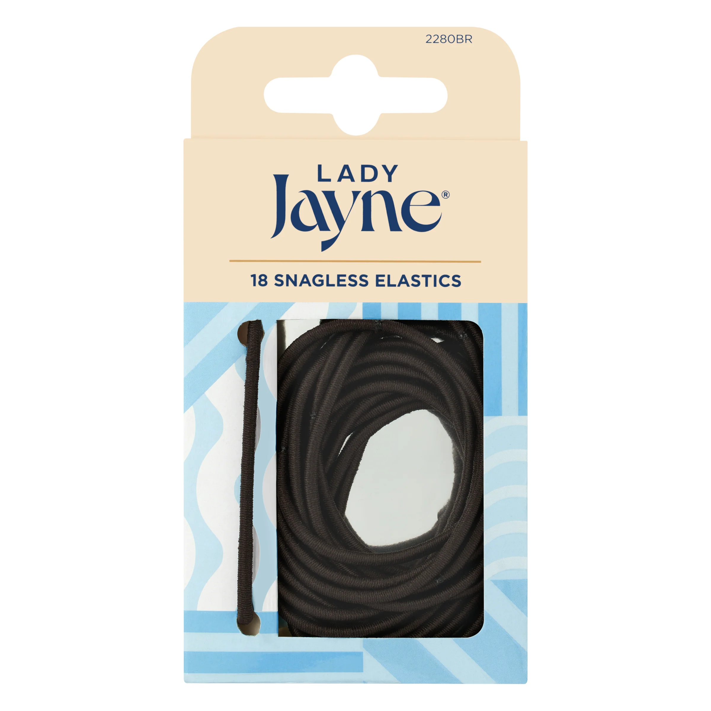 Lady Jayne Elastic Snagless Thin Brown 18pk