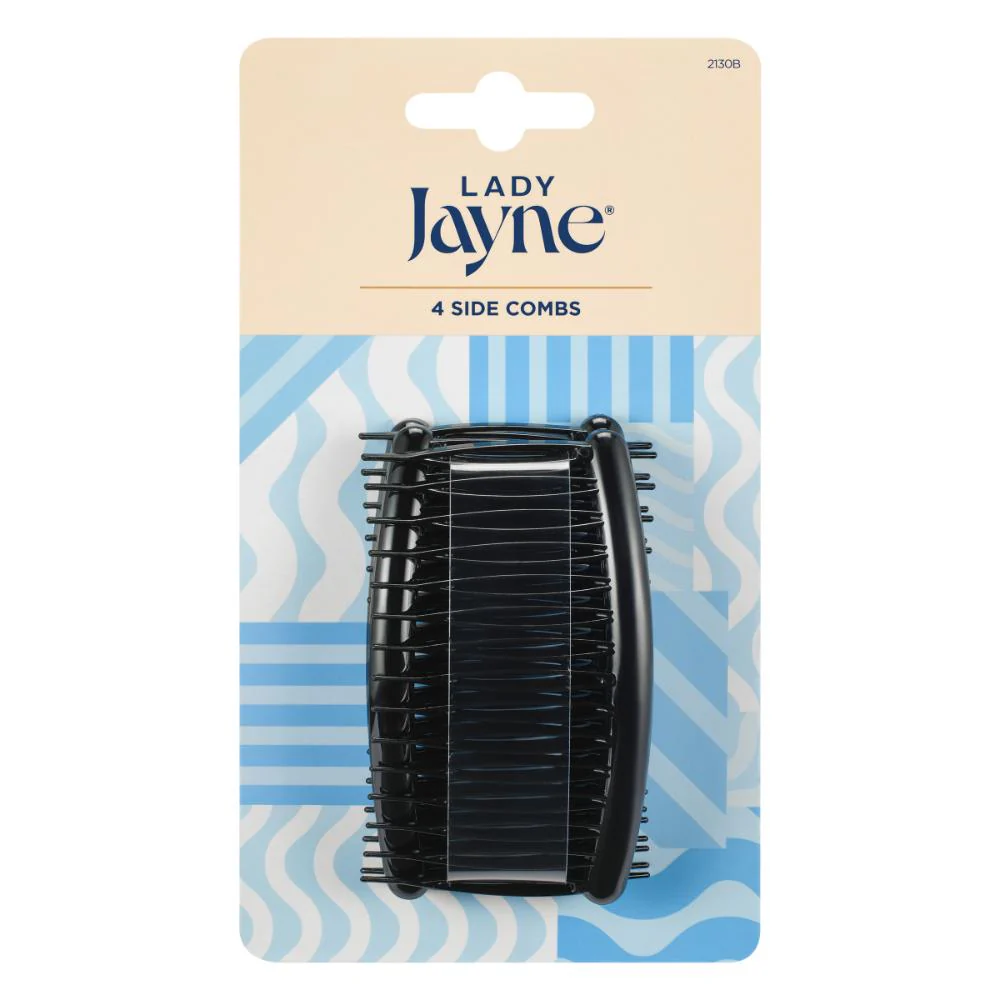 Lady Jayne Side Comb Black 4pcs
