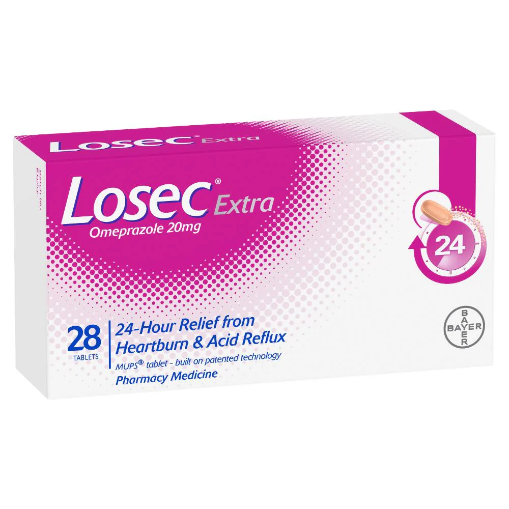 Losec Extra Tablets 20mg 28s