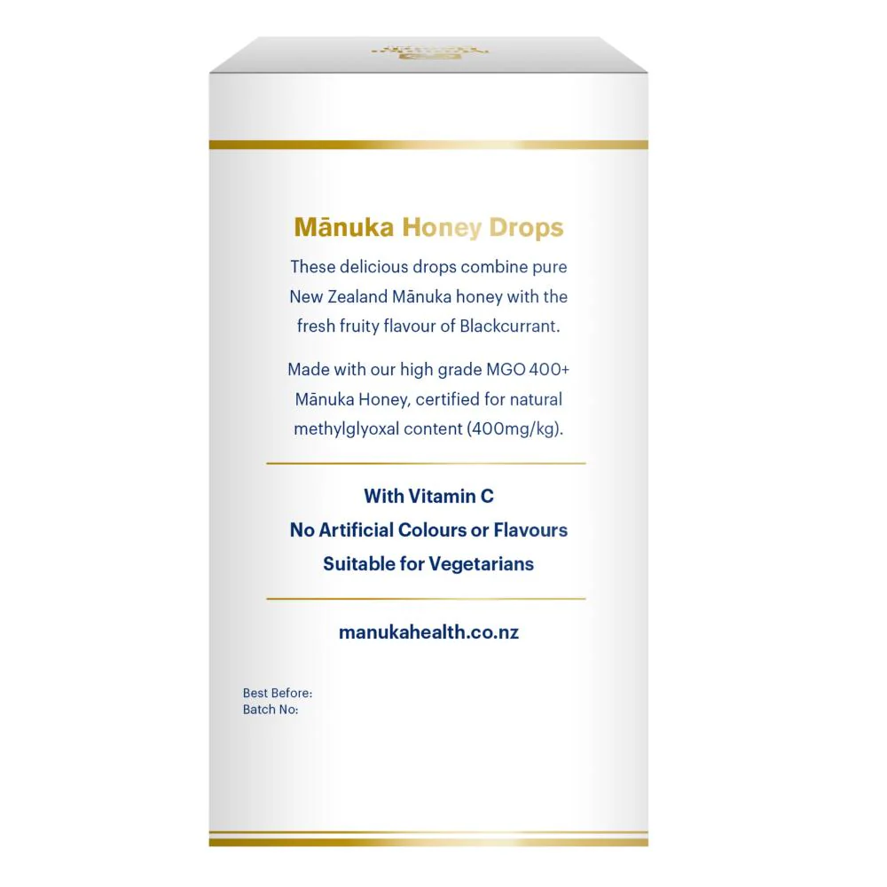 Manuka Health Manuka Honey Drops Blackcurrant 65g - Image 2