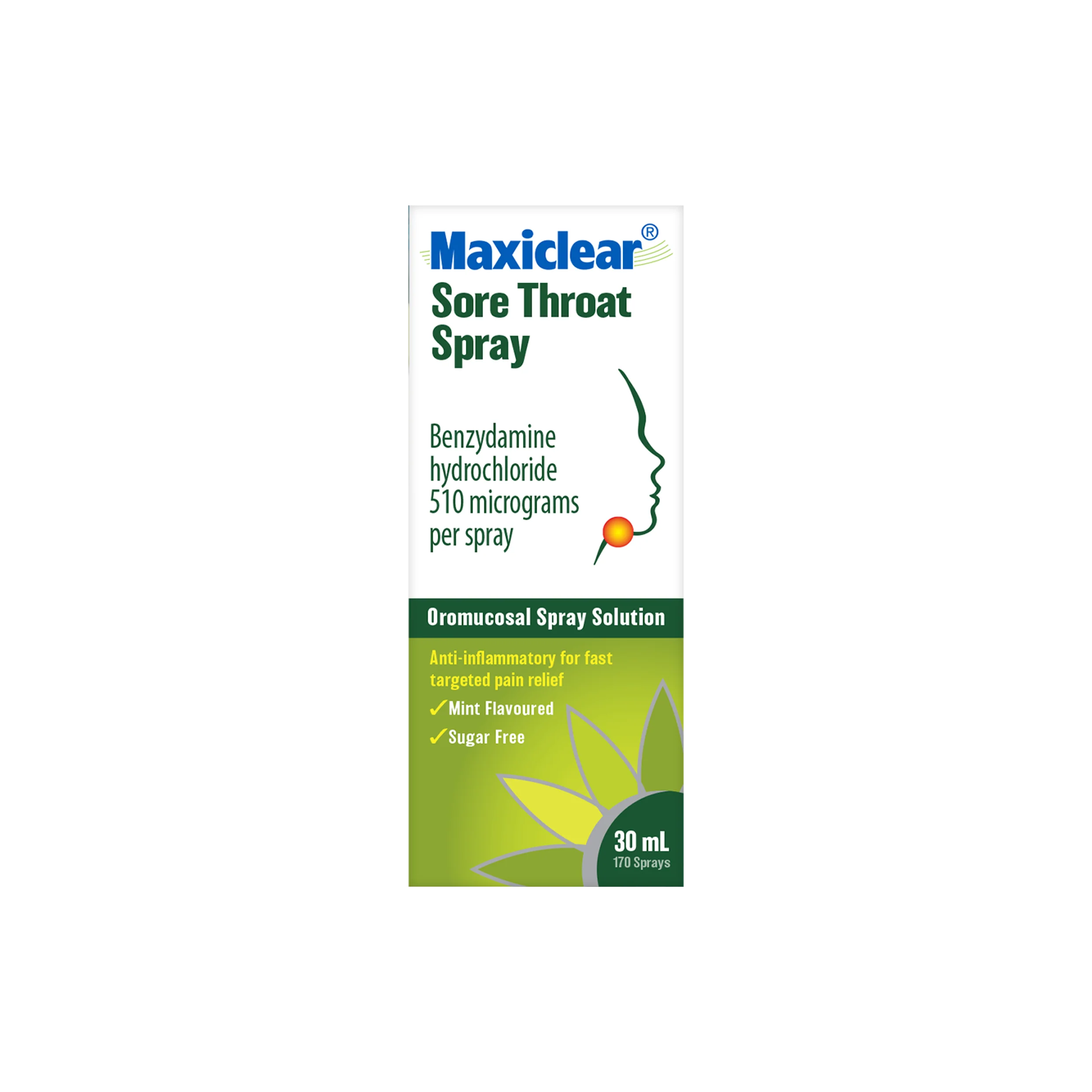 Maxiclear Sore Throat Spr 3mg 30ml