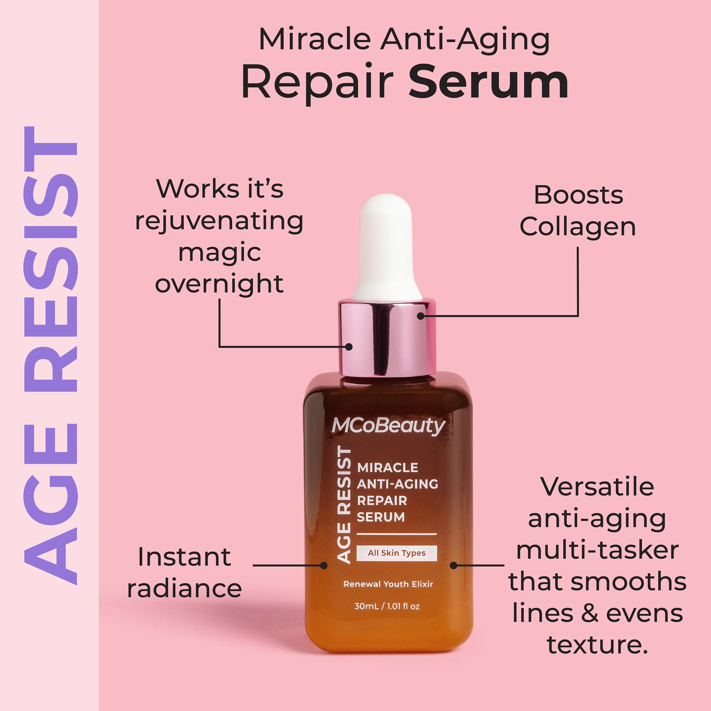MCoBeauty Age Resist Miracle Anti-Aging Repair Serum 1ea - Image 3