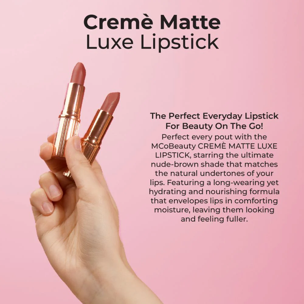 MCoBeauty Creme Matte Luxe Lipstick Cheeky Chat 1ea - Image 5