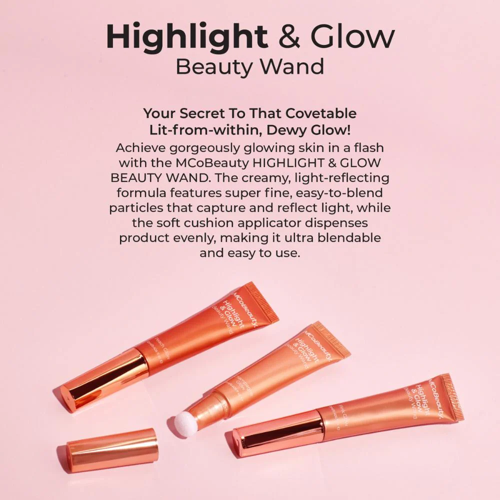 MCoBeauty Highlight & Glow Wand Pink Glow 1ea - Image 7