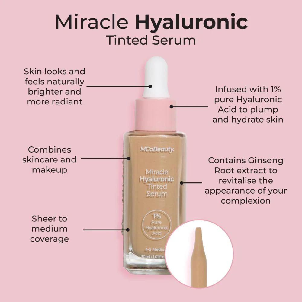 MCoBeauty Miracle Hyaluronic Tinted Serum 2-3 Light 1ea - Image 3