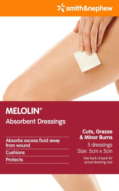Melolin Absorbent Dressing 5cm x 5cm 5Pk